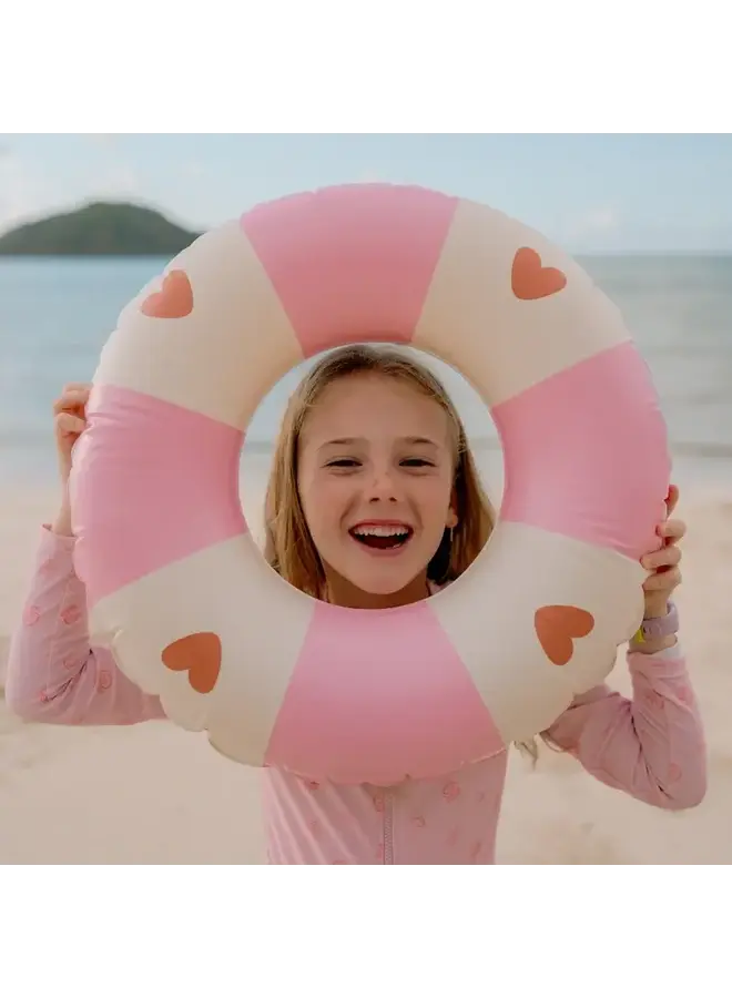 Swim essentials swim ring pink/cozy hearts Ø55cm