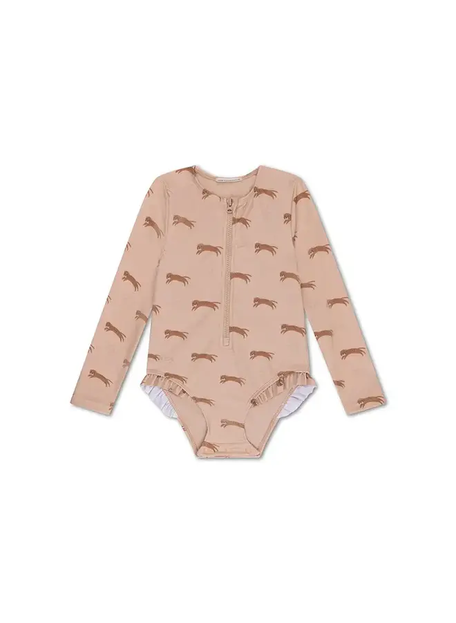 Swim essentials UV swimsuit girls beige roamer