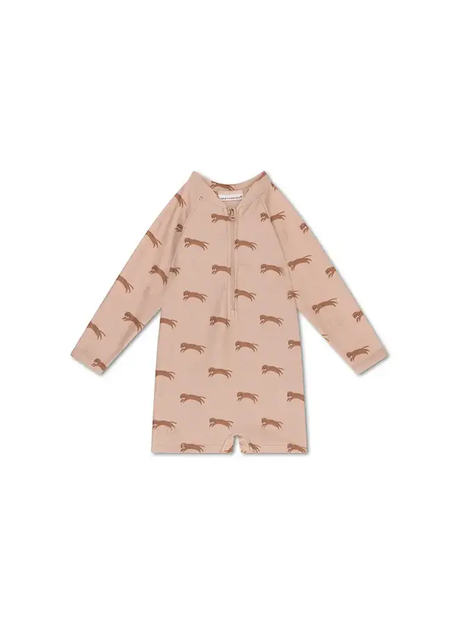 Swim essentials UV swimsuit boys beige roamer