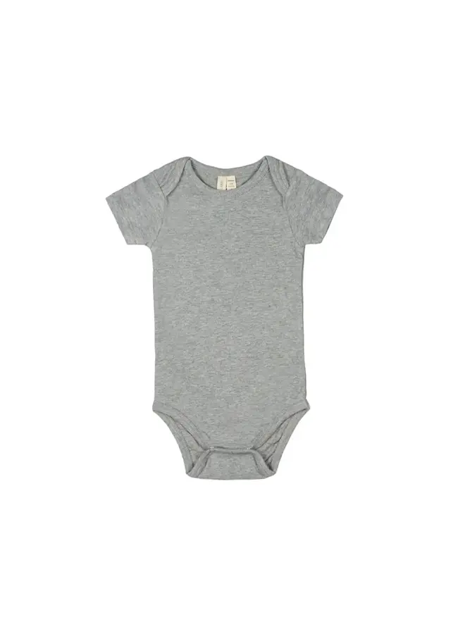 Gray label baby onesie short sleeve grey melange