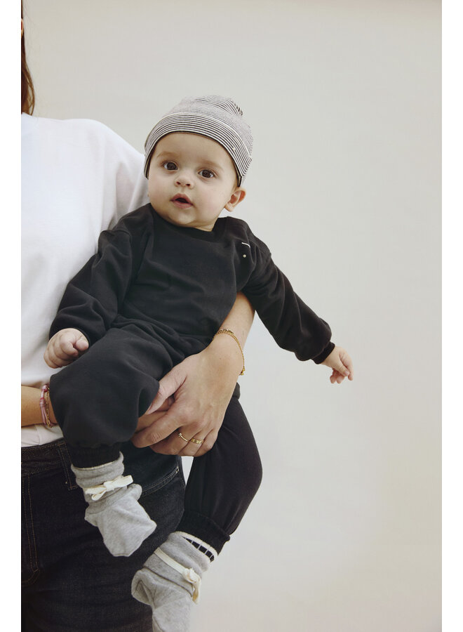 Gray label baby track pants pirate black
