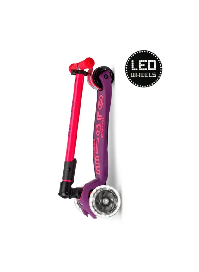 Micro step maxi deluxe inklapbaar LED paars/roze neon