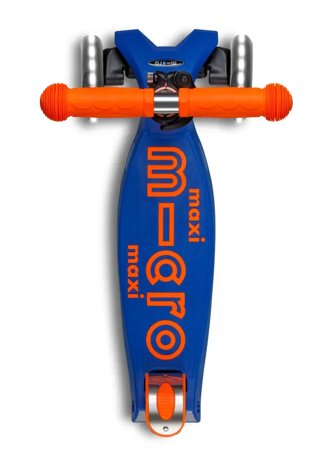 Micro step maxi deluxe inklapbaar LED blauw/oranje neon