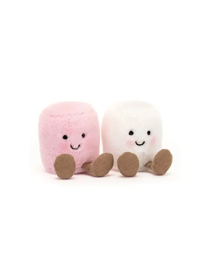 Jellycat amuseables pink and white marshmallows
