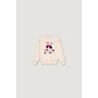 The new society logo sweatshirt whisper white melange multicolor