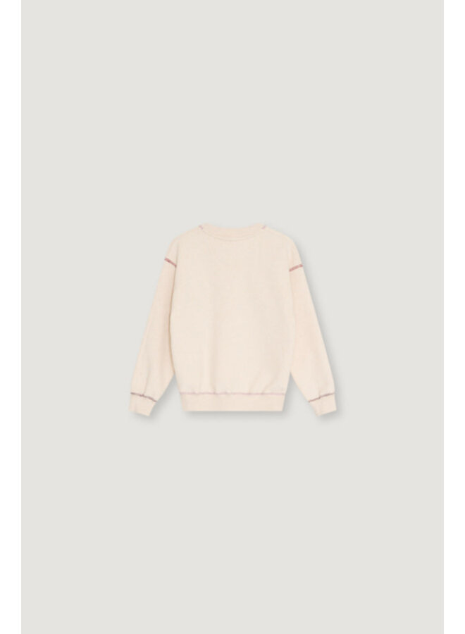 The new society logo sweatshirt whisper white melange multicolor
