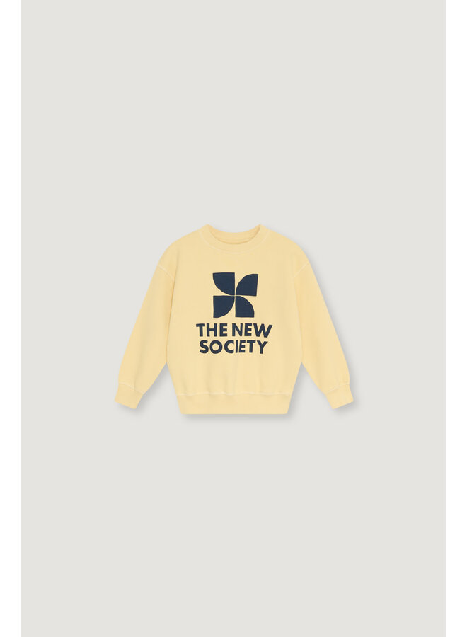 The new society logo sweatshirt sunlight