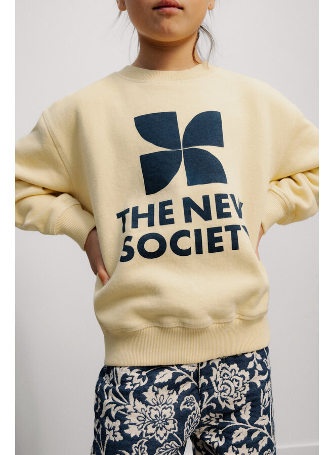 The new society logo sweatshirt sunlight