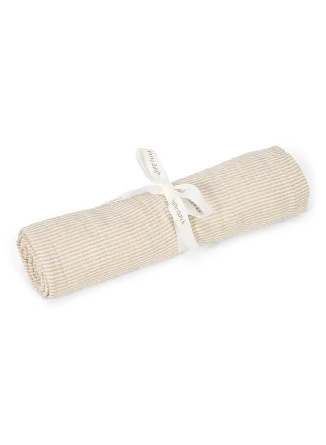 Little dutch swaddle beige streep