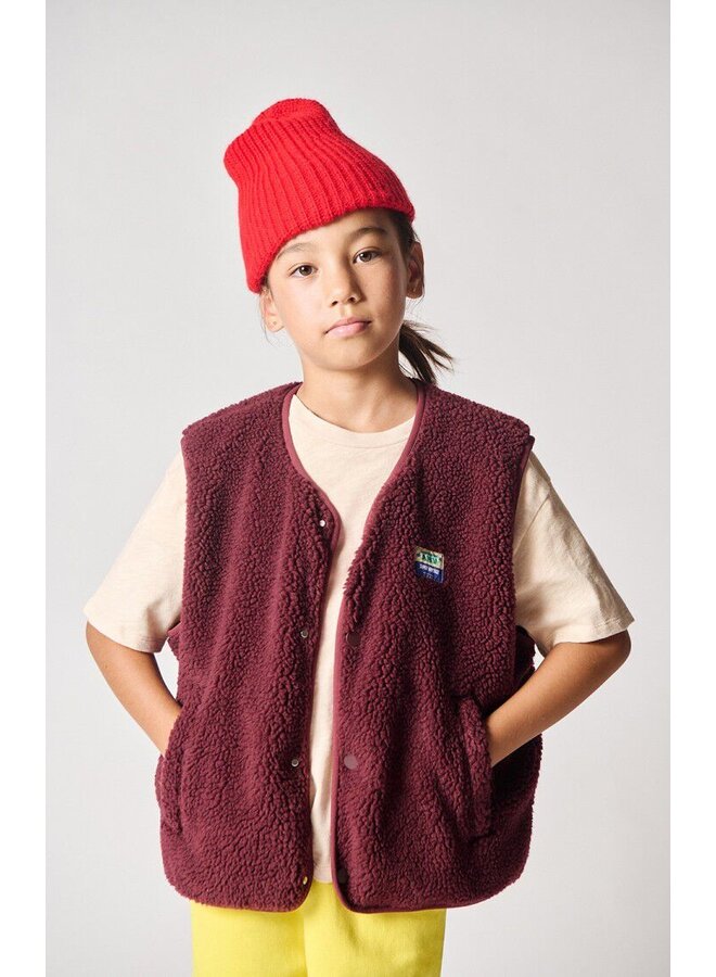 American vintage hoktown vest bordeaux chine