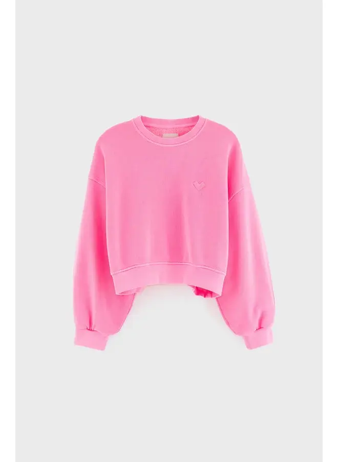 Bellerose fenya sweatshirt fluo pink