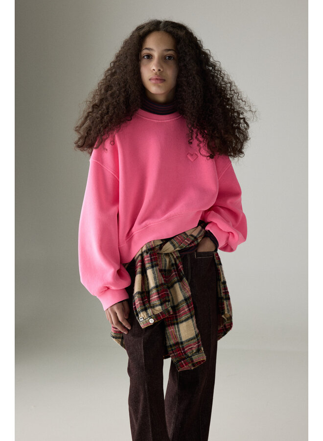 Bellerose fenya sweatshirt fluo pink