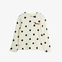 Mini Rodini dots aop dog ls tee off white