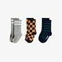 Mini rodini chess check 3-pack socks multi