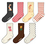 Mini rodini rabbit 7-pack socks multi