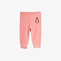 Mini rodini penguin emb microfleece trousers pink