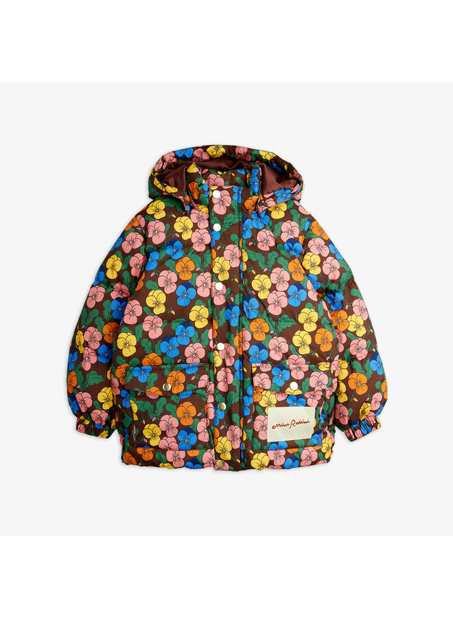 Mini rodini violas aop heavy puffer multi