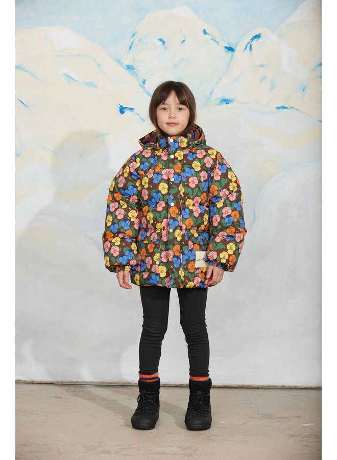 Mini rodini violas aop heavy puffer multi