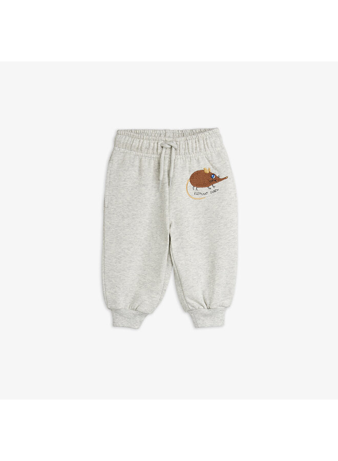 Mini rodini elephant shrew emb sweatpants grey melange