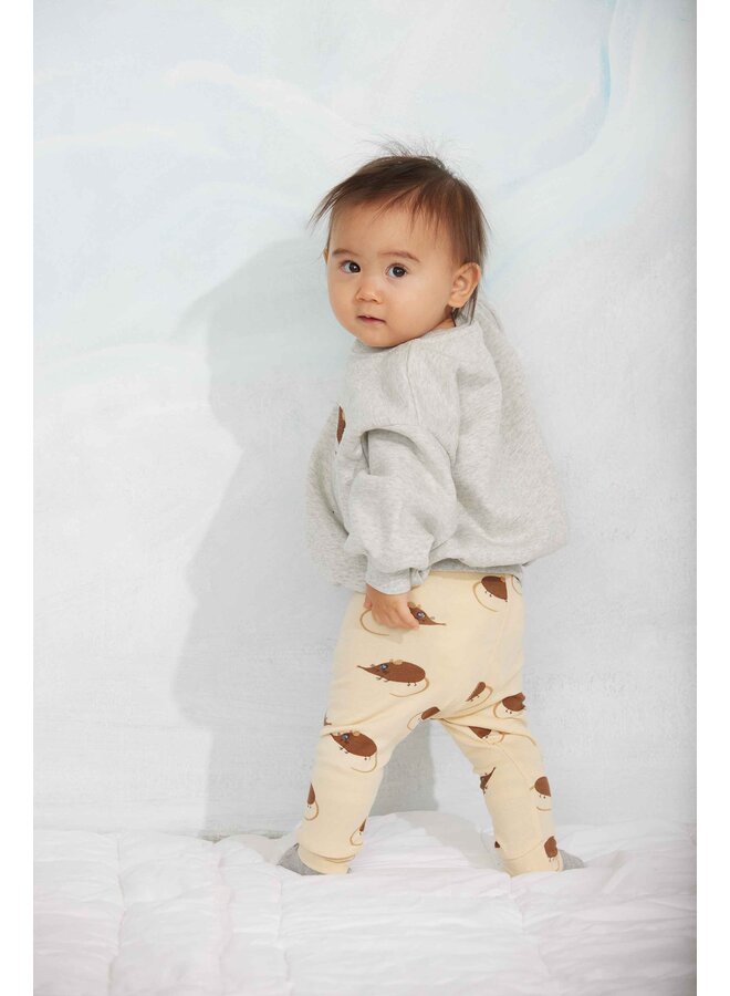 Mini rodini elephant shrew emb sweatshirt grey melange