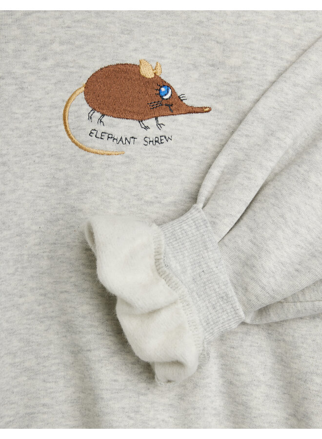 Mini rodini elephant shrew emb sweatshirt grey melange