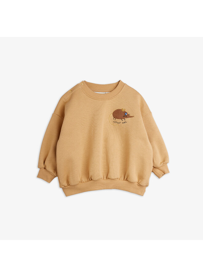 Mini rodini elephant shrew emb sweatshirt beige