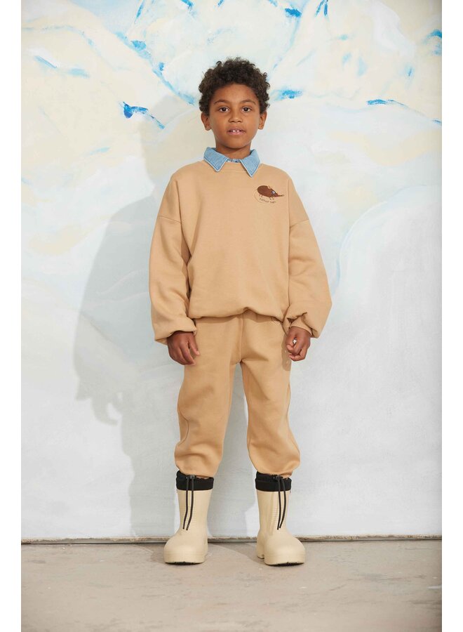 Mini rodini elephant shrew emb sweatshirt beige