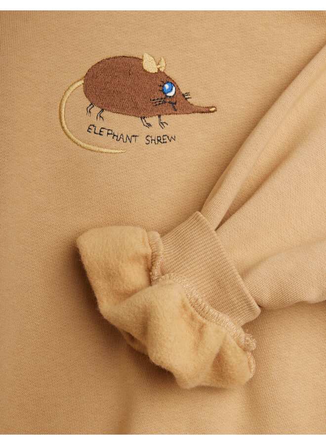 Mini rodini elephant shrew emb sweatshirt beige