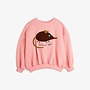 Mini rodini elephant shrew chenille sweatshirt pink