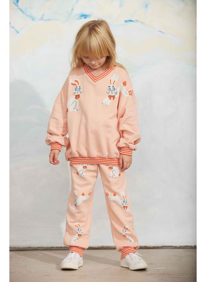 Mini rodini rabbits sp sweatshirt pink