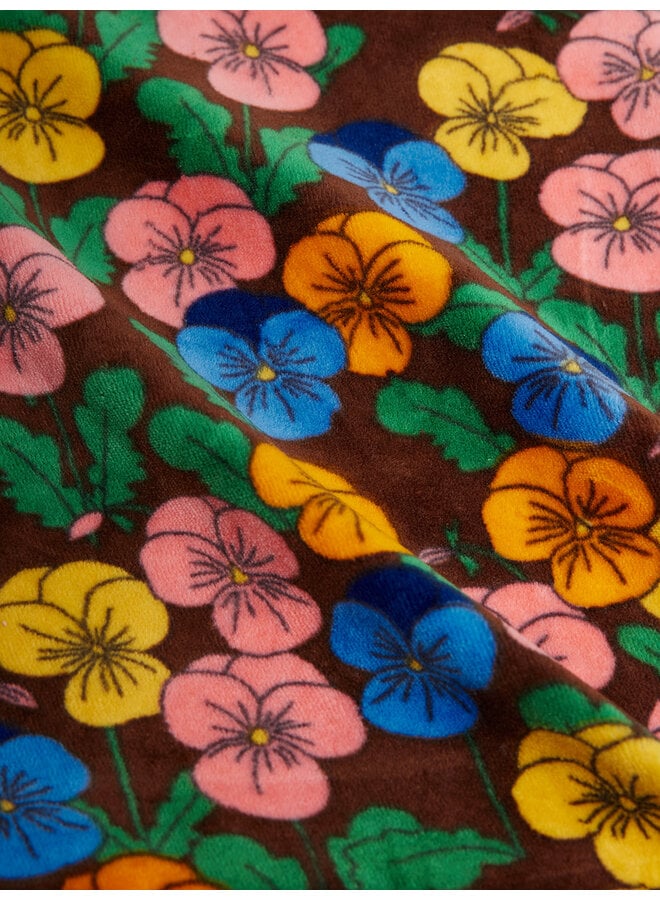 Mini rodini violas aop velour trousers