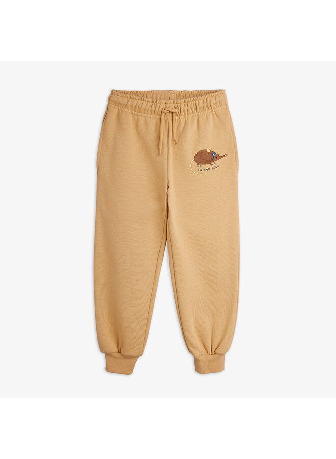Mini rodini elephant shrew emb sweatpants beige