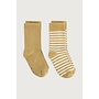 Gray label ribbed socks 2-pack cookie/cream