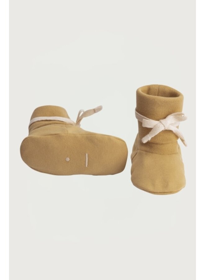 Gray label baby booties cookie