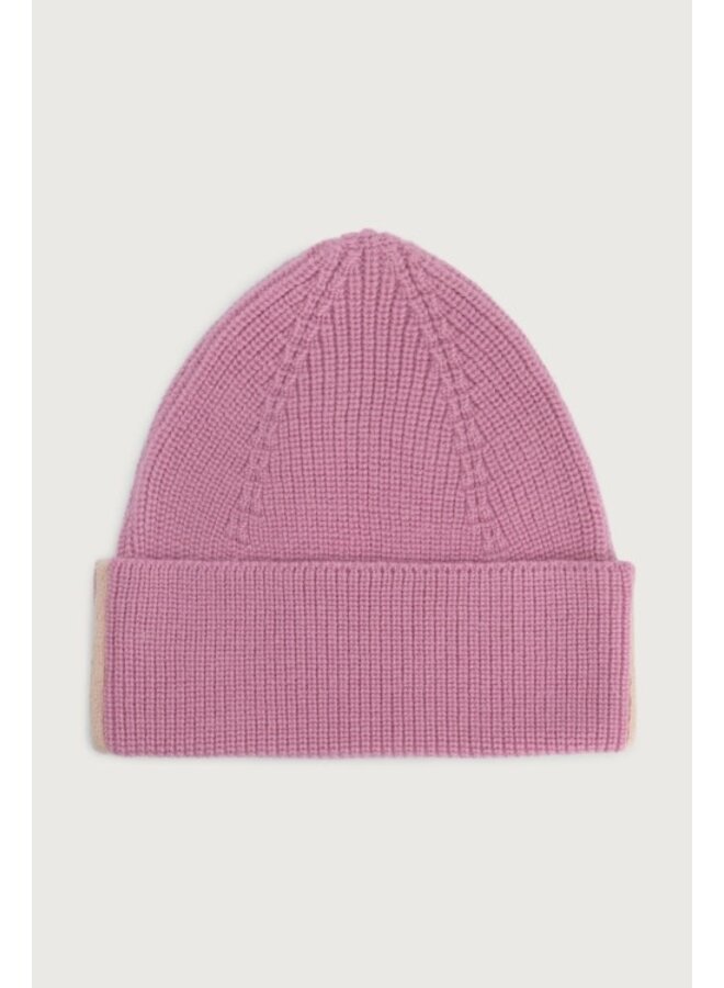 Gray label baby knitted beanie bubblegum