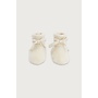 Gray label baby knitted booties cream