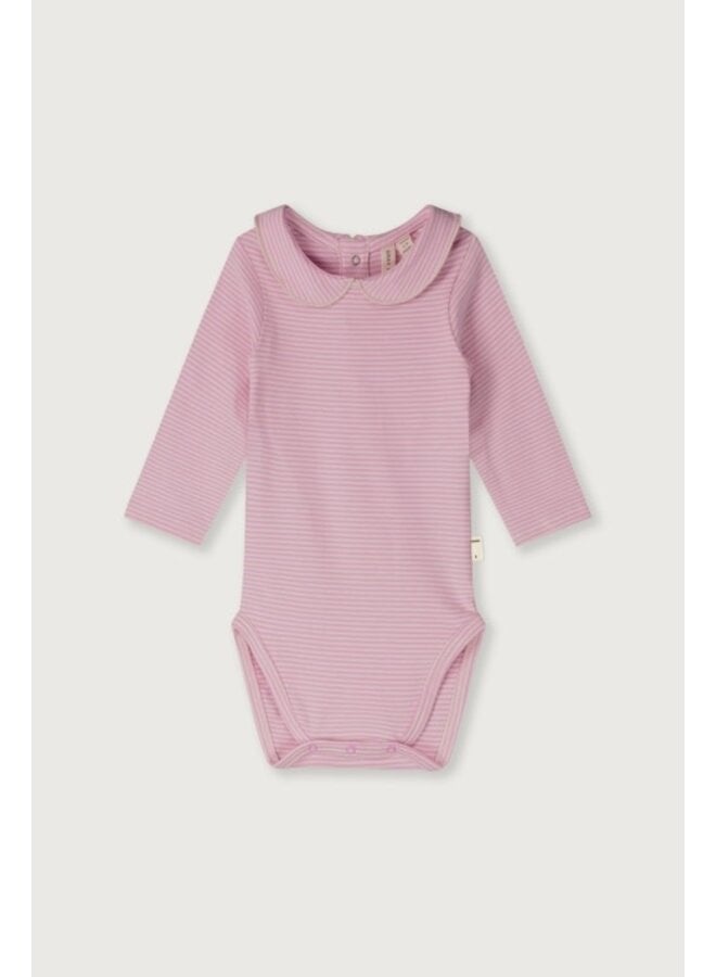Gray label baby collar onesie bubblegum/cream