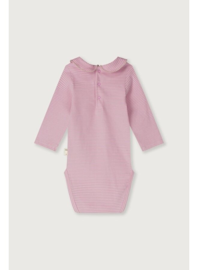 Gray label baby collar onesie bubblegum/cream