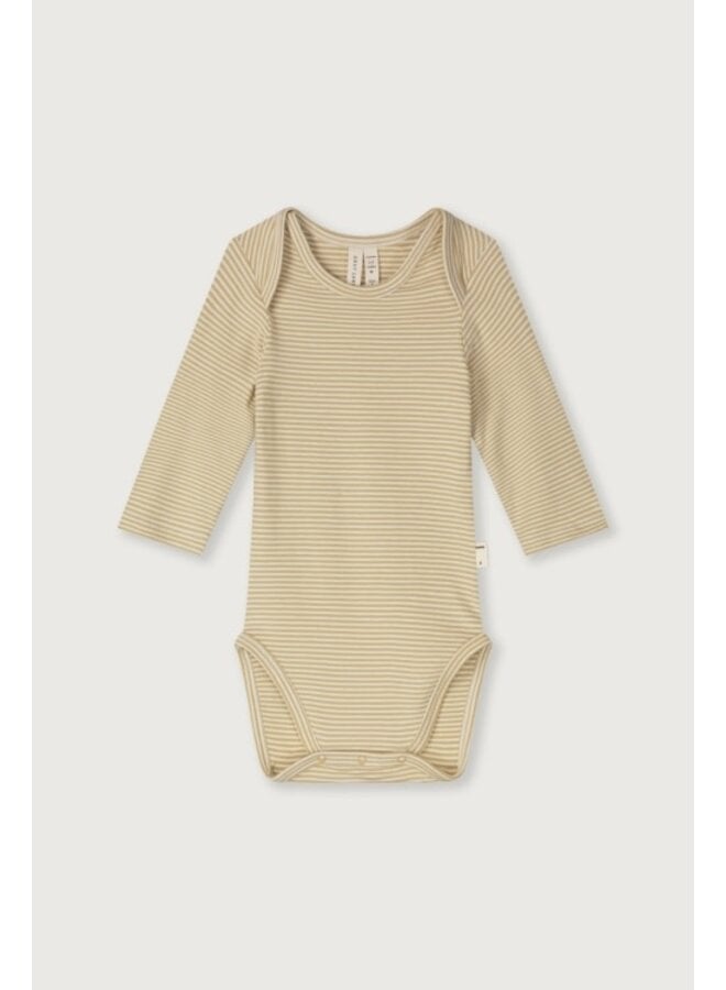 Gray label baby l/s onesie cookie/cream
