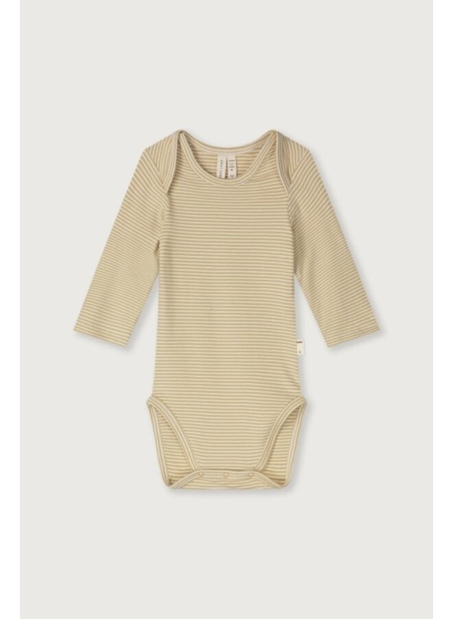 Gray label baby l/s onesie cookie/cream