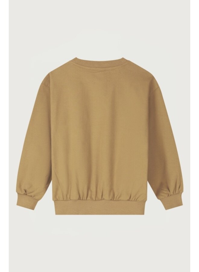 Gray label dropped shoulder sweater cookie
