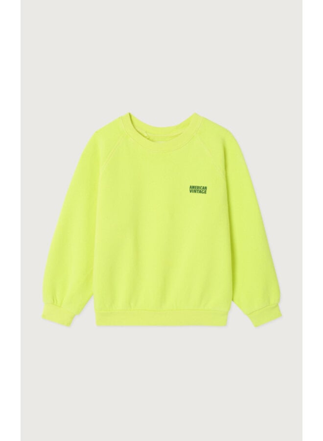 American vintage izubird sweater citron fluo