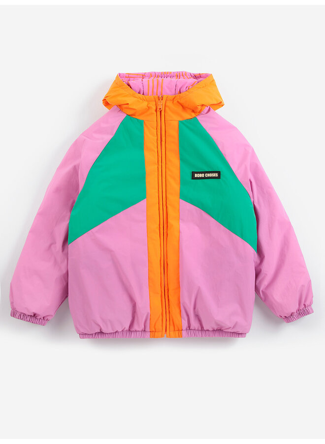 Bobo choses almost moiré allover reversible anorak pink