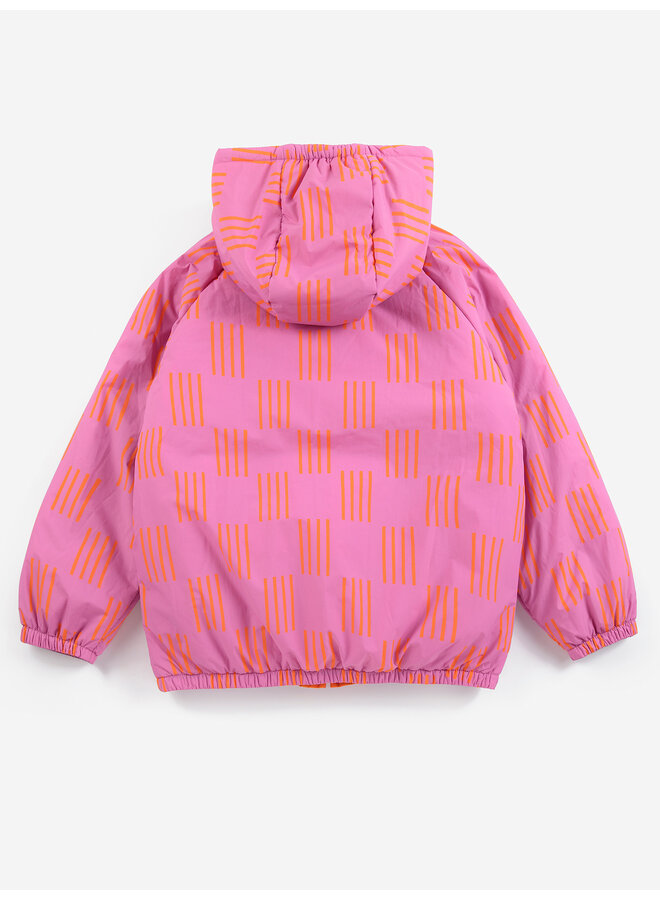 Bobo choses almost moiré allover reversible anorak pink