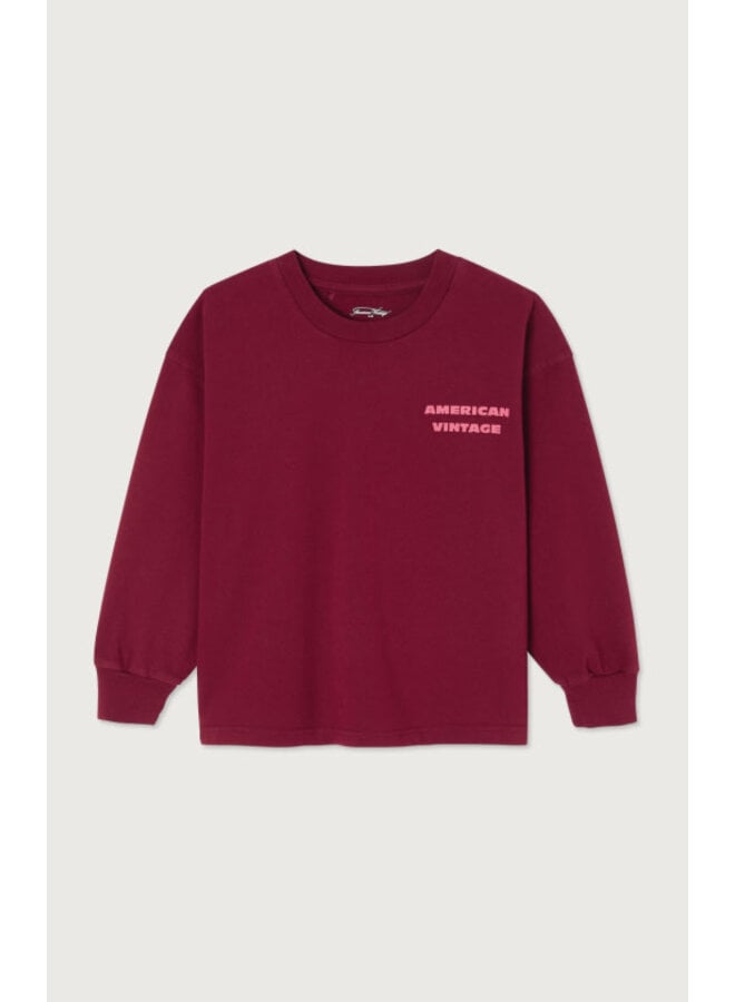 American vintage fizvalley longsleeve bordeaux vintage