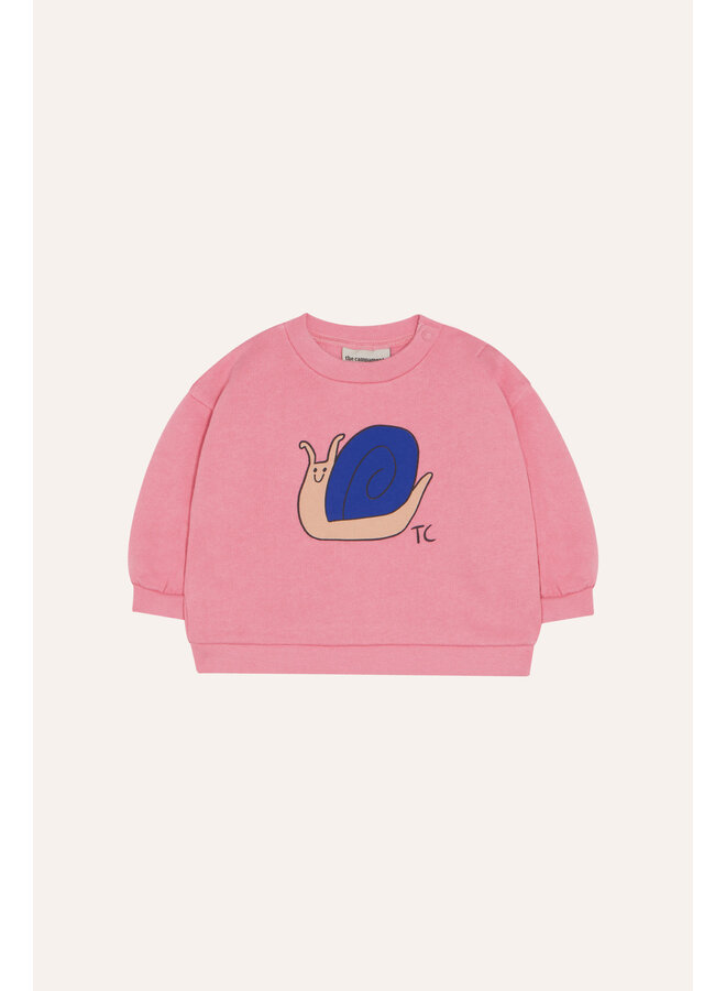 The campamento snail pink baby sweatshirt
