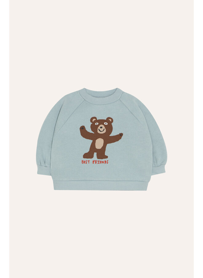 The campamento bear baby sweatshirt light blue