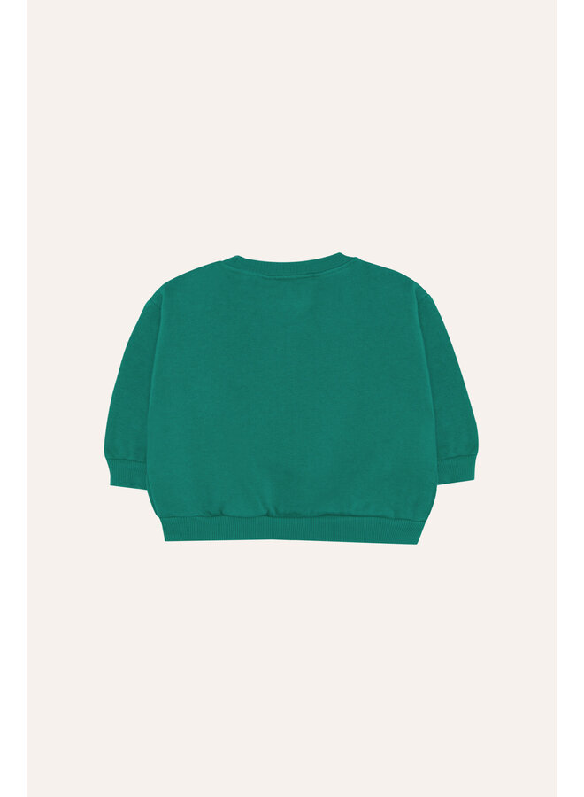 The campamento smiling face green baby sweatshirt