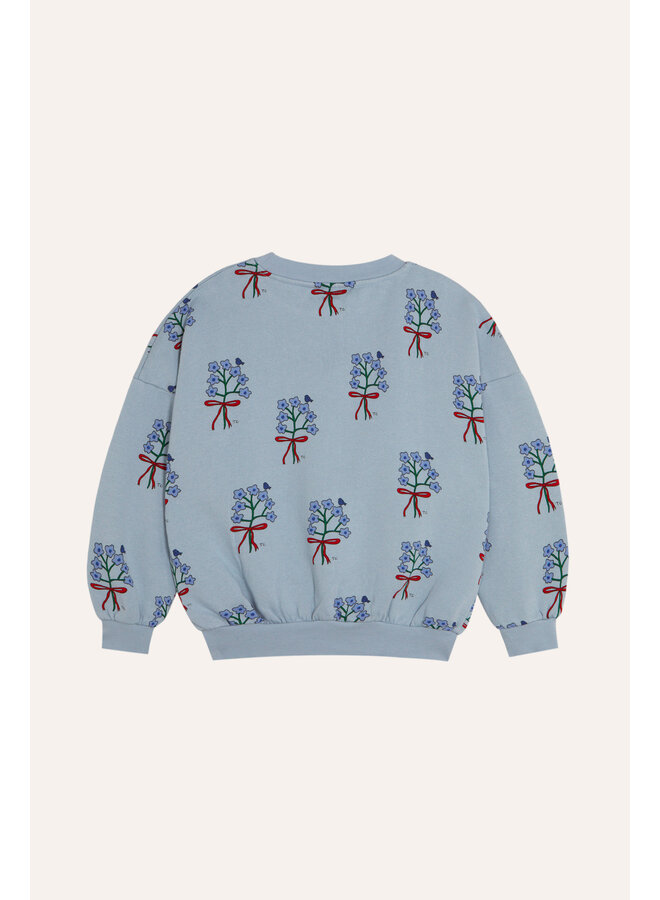 The campamento bouquets light blue sweatshirt