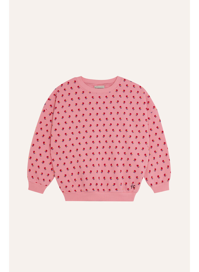 The campamento flowers pink sweatshirt